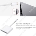 Miniatyrbild 3 av 4: Multiportadapter - TD® - 3 i 1 - USB-C - AV - Uppladdningsbar