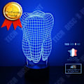 Miniatyrbillede 1 af 4: TD® Dekorativ berøring lampe med optisk illusion 7 farver - tandmodel - lavt forbrug USB-kabel eller 3 AAA-batterier