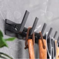 Miniatyrbillede 4 af 4: CONFO® Kroge i række Krogene uden perforering væghylder væghylder væghylder plads væghylder i aluminium sorte væghylder