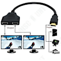 Pikkukuva 1 / 4: HDMI jakaja - TD® - 1 uros 2 naaras - 2 porttia - Musta - Kaapeliadapteri