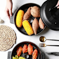 Miniatyrbild 2 av 4: TD® sötpotatisrostare, högkvalitativ gjutjärnspotatis och kastanjerrost för gjutjärnsgrill