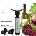 Miniatyrbillede 3 af 4: Vinprop til tom lufttæt flaske sommelier til opbevaring af rødvin sort luftpumpe isolering med hul
