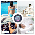 Miniatyrbild 3 av 4: Svart vattentät bluetooth högtalare - Sugkopp - Bärbar högtalare - Integrerat batteri - Svart