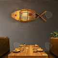 Miniatyrbillede 4 af 4: CONFO® Applique Forberedelse retro Fisk flet i bambus Café Bar Vinhus stuen Dyrke restauranten