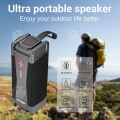 Miniatyrbillede 3 af 4: INN® Bluetooth højttaler til udendørs brug subwoofer sort indbygget lithiumbatteri bærbar lydstrøm kort