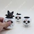 Miniatyrbillede 2 af 4: TD® 3 stykker Legetøj skræmmende Kranium Skelet Flagermus Simulation Kreativ 6cm*6cm*5.7cm Skræmmende Halloween Dekoration