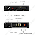 Miniatyrbillede 3 af 4: TD® ARC til Audio Adapter, HDMI Audio Return Adapter, Fiber Coaxial 3,5 mm, Lydoutput Konverter, Lille og Bærbar