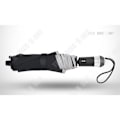 Miniatyrbillede 2 af 4: TD® Automatisk foldbar regnparaply med sikkerhedshammer, cutter, strobelys LED, vandtæt åbning og lukning, UV sort