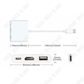 Miniatyrbild 2 av 4: Multiportadapter - TD® - 3 i 1 - USB-C - AV - Uppladdningsbar
