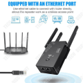 Miniatyrbillede 4 af 4: TD® Trådløs router 1200M signalforstærker 2.4G5G repeater AP forbedring af WIFI hjemmebredbånd bredt kompatibel let bærbar