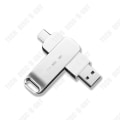 Pikkukuva 1 / 4: TD® USB3.0 128Gt Huippunopea Type-C Liittymä Matkapuhelin Tietokone Älykäs TV Tabletti Autostereo Metallic Hopea