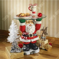 Miniatyrbillede 2 af 4: TD® Julemands serveringsbakke, skulptur i harpiks, håndlavet ornament til hjemmet og kontoret, fødselsdagsgave