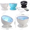 Miniatyrbillede 3 af 4: TD® Stjernehimmel LED Natskygge Projektor Lampe Børneværelse Sort
