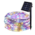 Pikkukuva 4 / 4: TD® Aurinkoenergialla toimiva LED-johto-valosarja kuparilangalla 8 toimintoa 20 metriä 200 valoa-väri