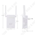 Miniatyrbild 2 av 4: TD® Wireless Repeater 300M Ny Dual Antenn Dual Network Port WIFI Repeater Signal Trådlös Booster