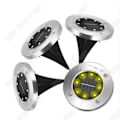 Miniatyrbillede 1 af 4: TD® Solcellelampe Udendørs 9 pak LED Sollys Have Dekoration Belysning Vandtæt IP65, Varm Hvid 8 LED Spotlys Pro