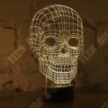 Miniatyrbillede 2 af 4: TD® Lampe Bulbing Dødningshoved 3D Natlampe Dekorativ i form af et kranium visuelt hologram berøringsknap