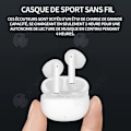 Pikkukuva 4 / 4: INN Langaton bluetooth-kuulokkeet 4.5x5.5cm kuulokkeen koko, bluetooth-kuulokkeiden intra-aurikulaarinen melunvaimennus pitkäkantoinen.