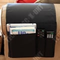 Miniatyrbillede 4 af 4: TD® Organizer armlæn tablet - Sofa Stol Fjernbetjening Tabletter Magasiner Drikke Snack Sort Ultra Praktisk Multi lommer