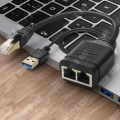 Miniatyrbillede 3 af 4: TD® En netværkskabelsplidser til at dele en til to surfere samtidig på internettet og trække to par stik.
