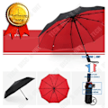 Miniatyrbillede 1 af 4: TD® Dobbel automatisk foldbar regnslag paraply til kvinder mænd ti tremmer bil forretning paraplyer mænd regn kvinder gave parasol