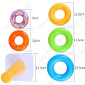 Miniatyrbillede 4 af 4: TD® pyramide baby rings stacking wood 9 months plastic nesting rainbow multicolored toy educational game child puzzle circle Flerfärgad