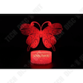Miniatyrbild 1 av 4: TD® Optisk bordslampa dekorativ touch 7 färger optisk illusion - fjärilsmodell - låg förbrukning USB-kabel 3 AAA-batterier