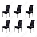Miniatyrbild 1 av 4: Stolslakan - TD® - Universell - 6 delar - Svart - Polyester - Stretchbar Svart