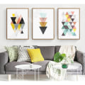 Pikkukuva 4 / 4: Pohjoismainen geometrinen juliste TD 30x40cmx3 kappaletta abstrakti moderni minimalistinen seinäkoristelu