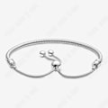 Pikkukuva 3 / 4: TD® Käärmeennahkaketju Säädettävä Rannekoru Miehille ja Naisille S925 Sterling Hopea Charm Katu Korut