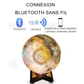 Pikkukuva 2 / 4: INN Korona bluetooth-kaiutin, kosketusohjattava, värikäs kuun LED-lataus yövalo, langaton bluetooth-kaiutin