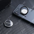 Miniatyrbillede 4 af 4: Mobiltelefonholder - Universal - Sort - 360° roterende - Stærk klæbende - Keramisk design Svart