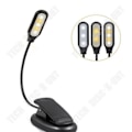 Miniatyrbillede 2 af 3: TD® Læselampe til Bøger, 4 LED [Kold og Varm Hvid Lys], 3 Lysstyrkeniveauer, Fleksibel Arm, Natlampe