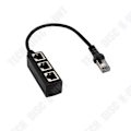 Miniatyrbild 4 av 4: TD® RJ45 1 till 3 Ethernet LAN-nätverk 3-vägs splitterkabelförlängningsadapter Tillbehör Anslutningsenheter 3 ingångar