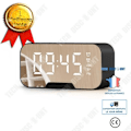 Miniatyrbild 1 av 4: TD® Mirror Clock Trådlös Bluetooth-högtalare Bärbar Mini Voice Broadcast Hem Väckarklocka Radio Utomhus Subwoofer