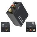 Miniatyrbild 1 av 4: Ljudkonverterare - JL - A640N - Toslink till RCA - Digital till Analog - 3,5 mm Svart