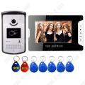 Miniatyrbillede 1 af 4: TD® Visuel intercom klokke 7 tommer med chipkortfunktion udendørs metal enhed indbygget klokkeinstallation