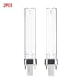 2-pakning 9W G23 UV-lampe rørrengjøring og sterilisering UV-erstatningsbase for akvariumsterilisator