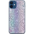 Glitterete leopardtrykk-telefondeksel kompatibelt med Apple og iPhone 12. Mobilskal