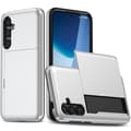 Hot Kompatibel med Samsung Galaxy A16 5G/4G Deksel med Kortholder TPU+PC Bakside White
