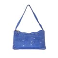 Glitrende skuldertaske til kvinder, elegant og charmerende party håndtaske Sapphire Blue