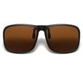 Bruna uppfällbara clip-on solglasögon brown