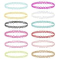 12-pack trendiga färgglada chokers, elastisk spets, flerfärgad multicolor