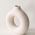 Het Liten Vit Munkvas Keramisk Vas För Pampasgräs, Rumsdeko Boho Hem Mini Vas Ornament Estetisk Inredning Vardagsrum S