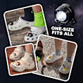 Miniatyrbillede 3 af 5: Hot 2025 2 stk. 3-tilstande LED Lommelygte Camping Tilbehør Lysartikler 145 Timer Vandafvisende Sko Dekoration Croc Forlygte (Sort) Black