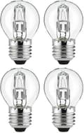 Fire 28W (40W) halogen klare golfballpærer - E27 sokkel, varmhvitt lys, dimbar.