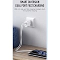 Miniatyrbilde 4 av 5: Hot 2025 Dobbel Port Hurtiglader USB-C for iPhone 11/12/13/14,15, Samsung White Vit