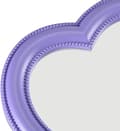 Hjärtformad sminkspegel, väggmonterad, skrivbordsspegel eller sovrumsspegel; presentset, 17,5*18,5 cm. Purple