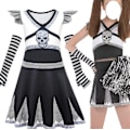 Miniatyrbild 1 av 10: Heta Halloween Cheerleading-uniformer 2025 för barn med gratis ärmskydd 140CM