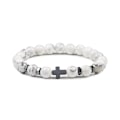 Miniatyrbild 1 av 11: Påskerbjudanden! Högkvalitativt Armband för Män med Naturliga Lavastenar, Hematitkors, Rosenkrans, Meditation, Bön, Jesusarmband, Yoga Smycken för Kvinnor White Turquoise